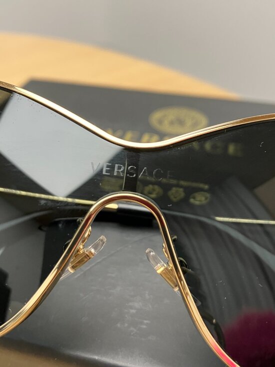 Versace Cat-Eye Wrap Futuristic Sunglasses